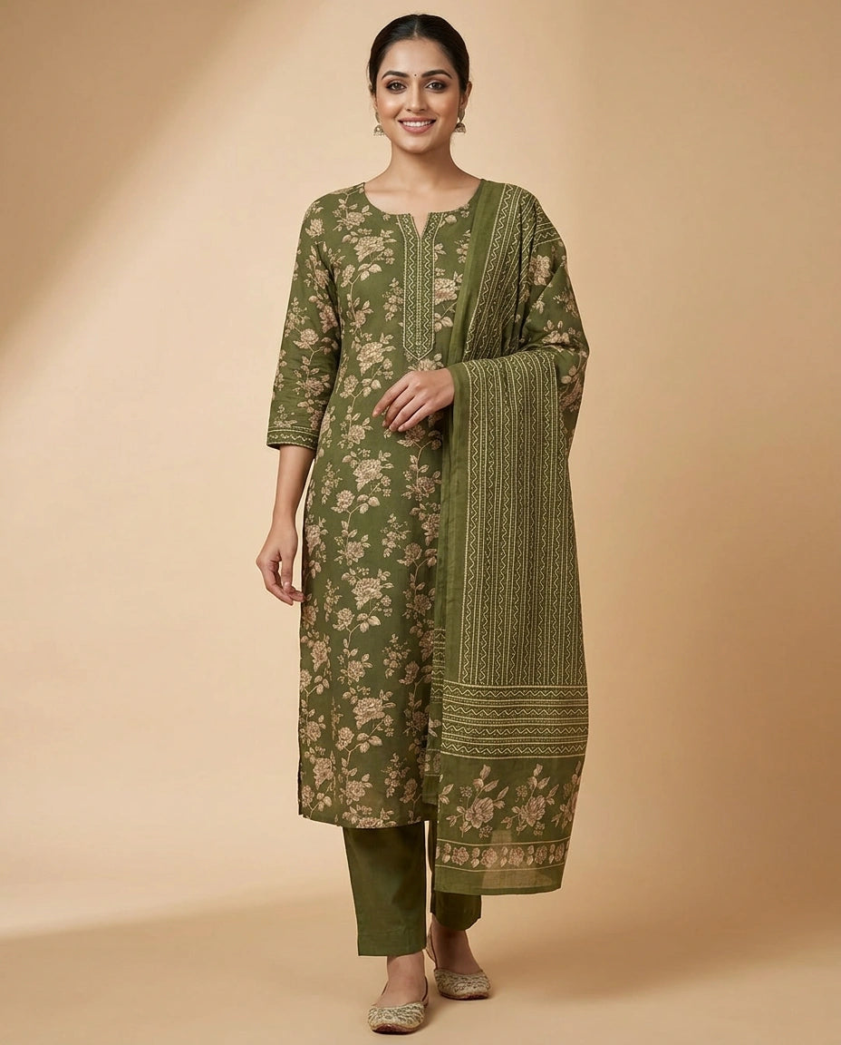 Cotton Straight Suit - Rangoli India