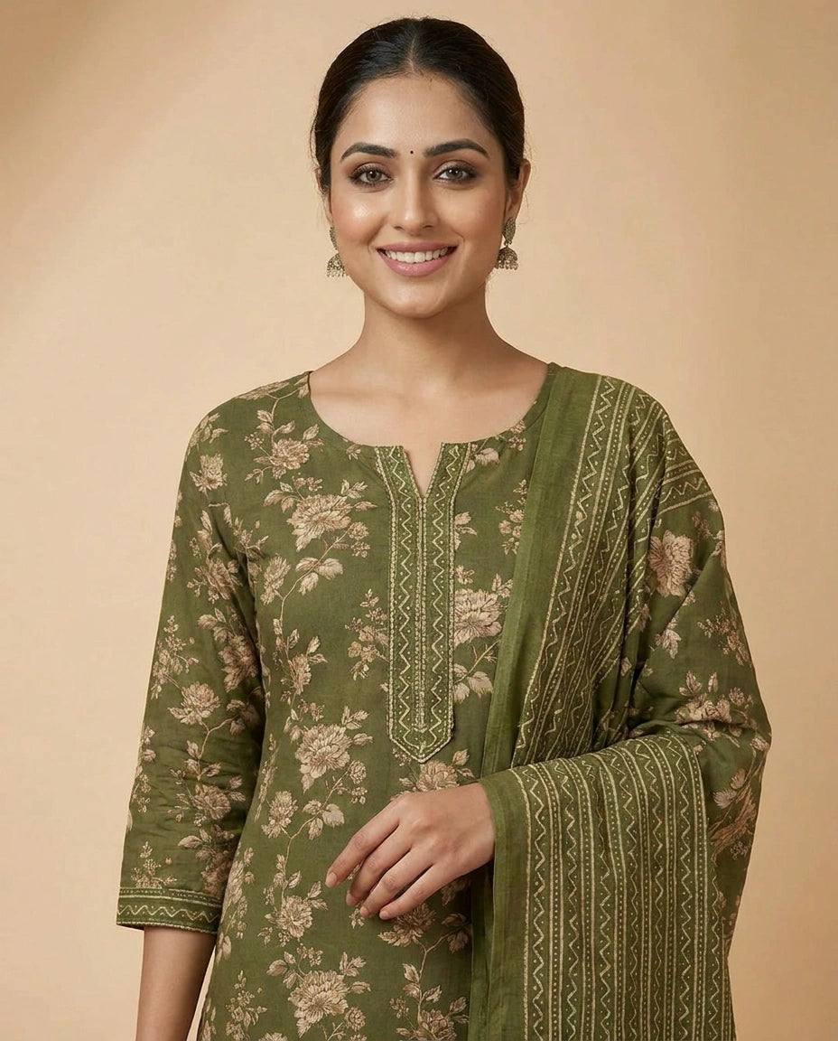 Cotton Straight Suit - Rangoli India