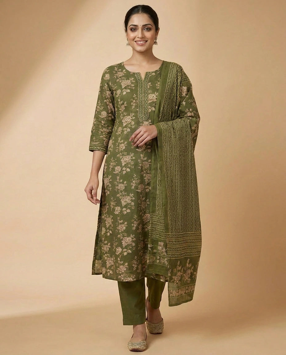 Cotton Straight Suit - Rangoli India