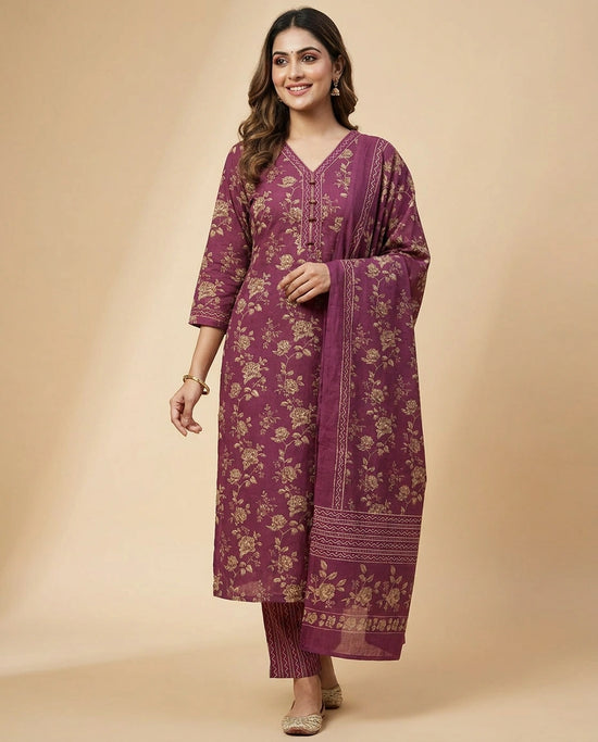 Cotton Straight Suit - Rangoli India