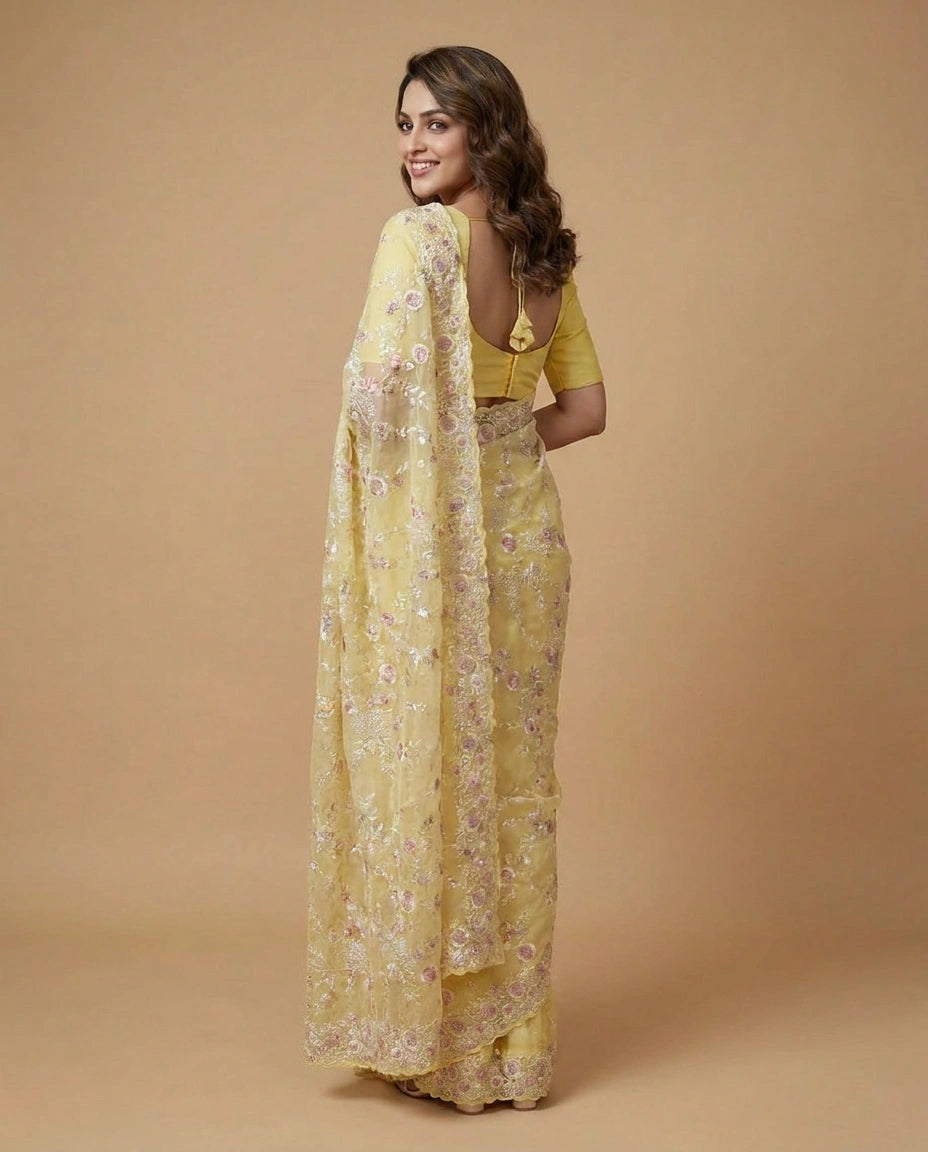 Georgette Designer Saree - Rangoli India