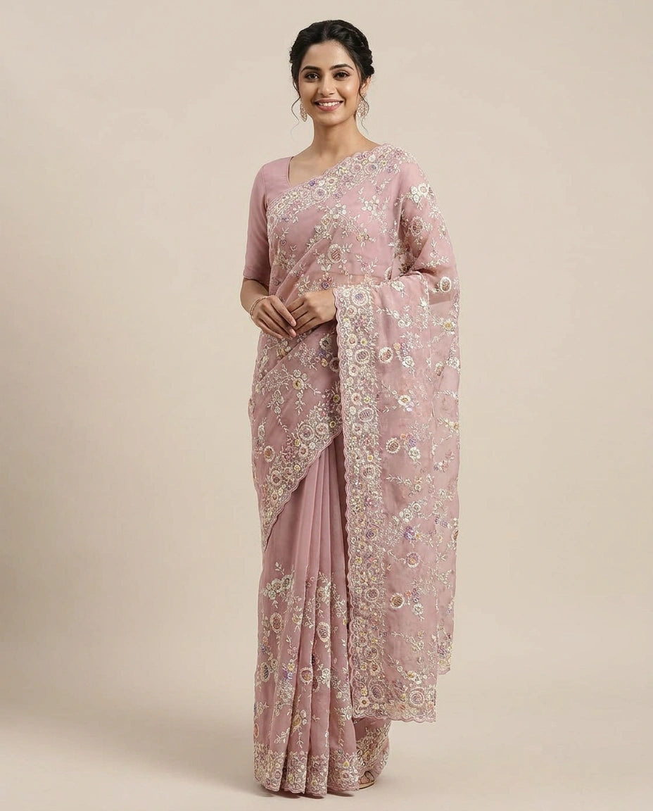 Georgette Designer Saree - Rangoli India