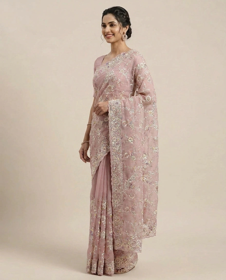 Georgette Designer Saree - Rangoli India