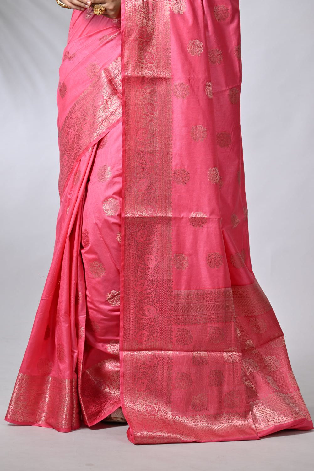 Pink Dola Silk Banarsi Saree