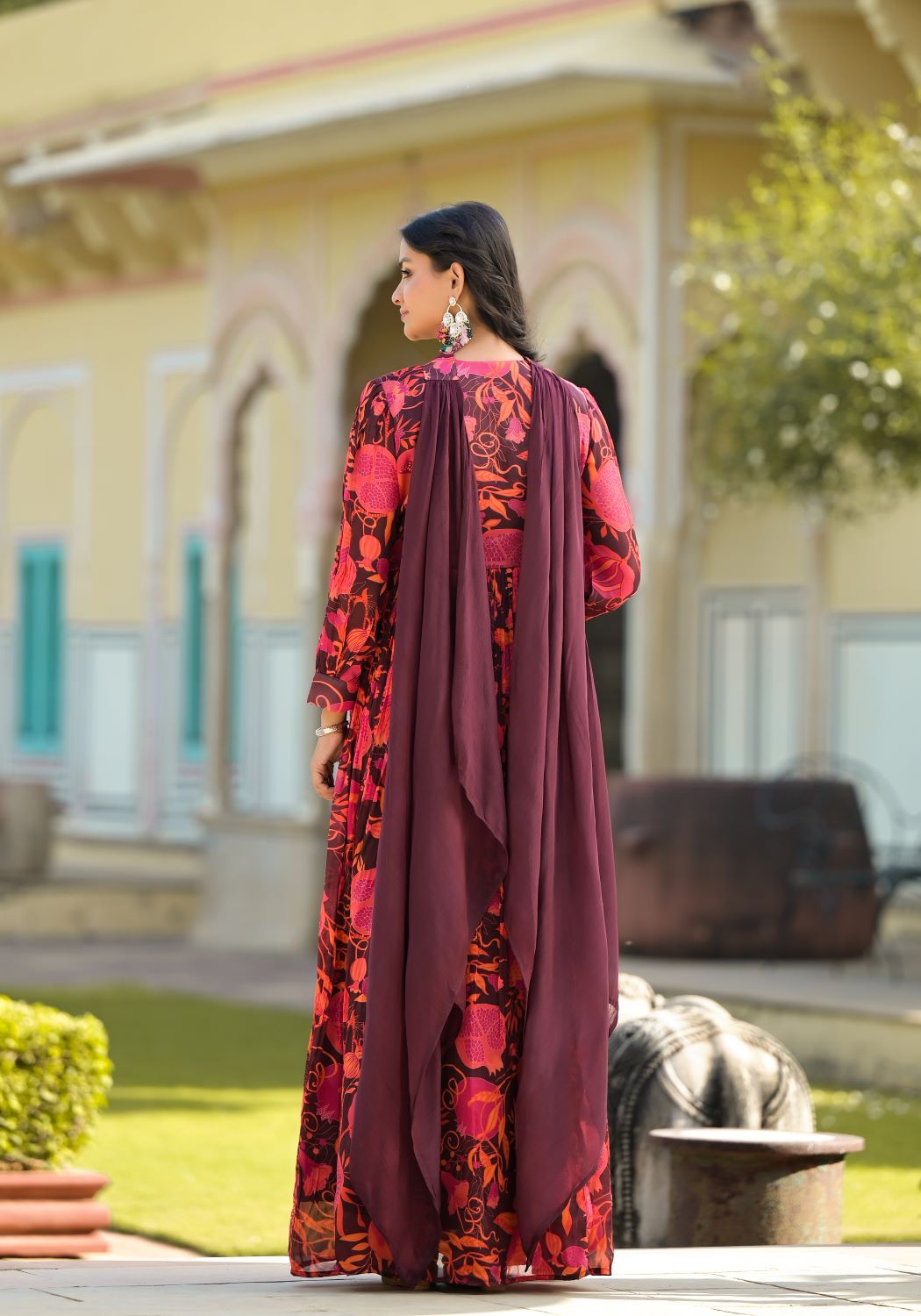 Wine Designer Gown