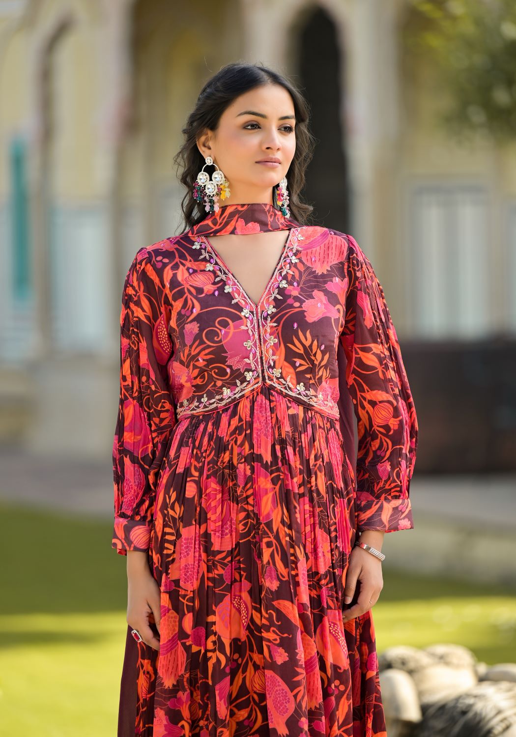 Wine Designer Gown