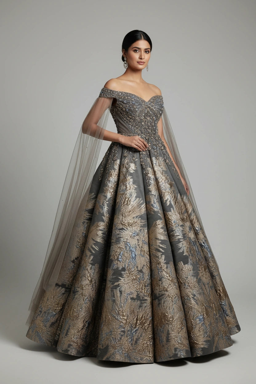 Premium Tissue Suit Gown | Rangoli