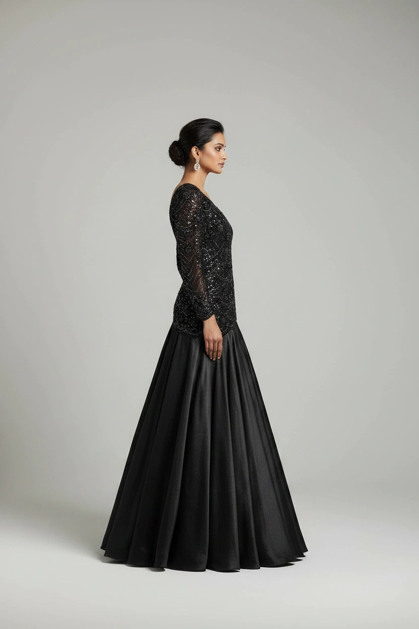 Premium Tissue Suit Gown - View 3 | Rangoli