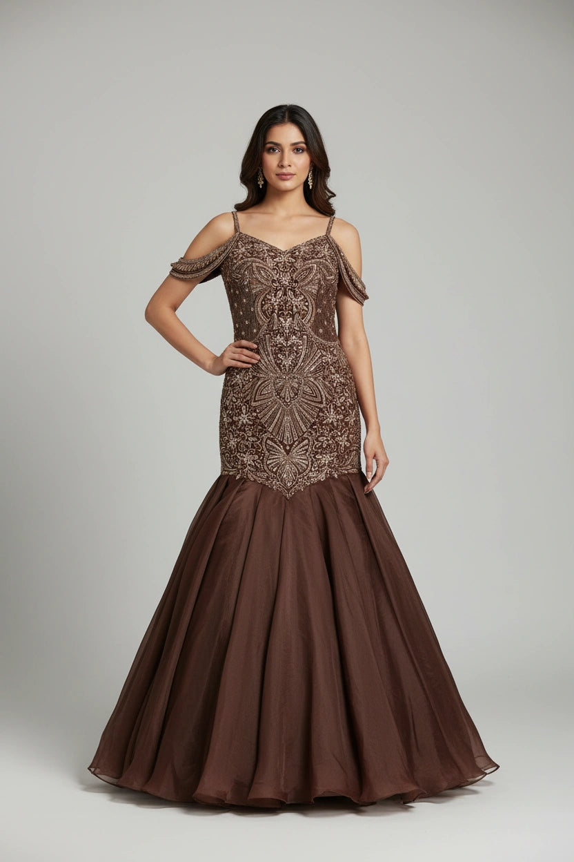 Premium Tissue Suit Gown | Rangoli