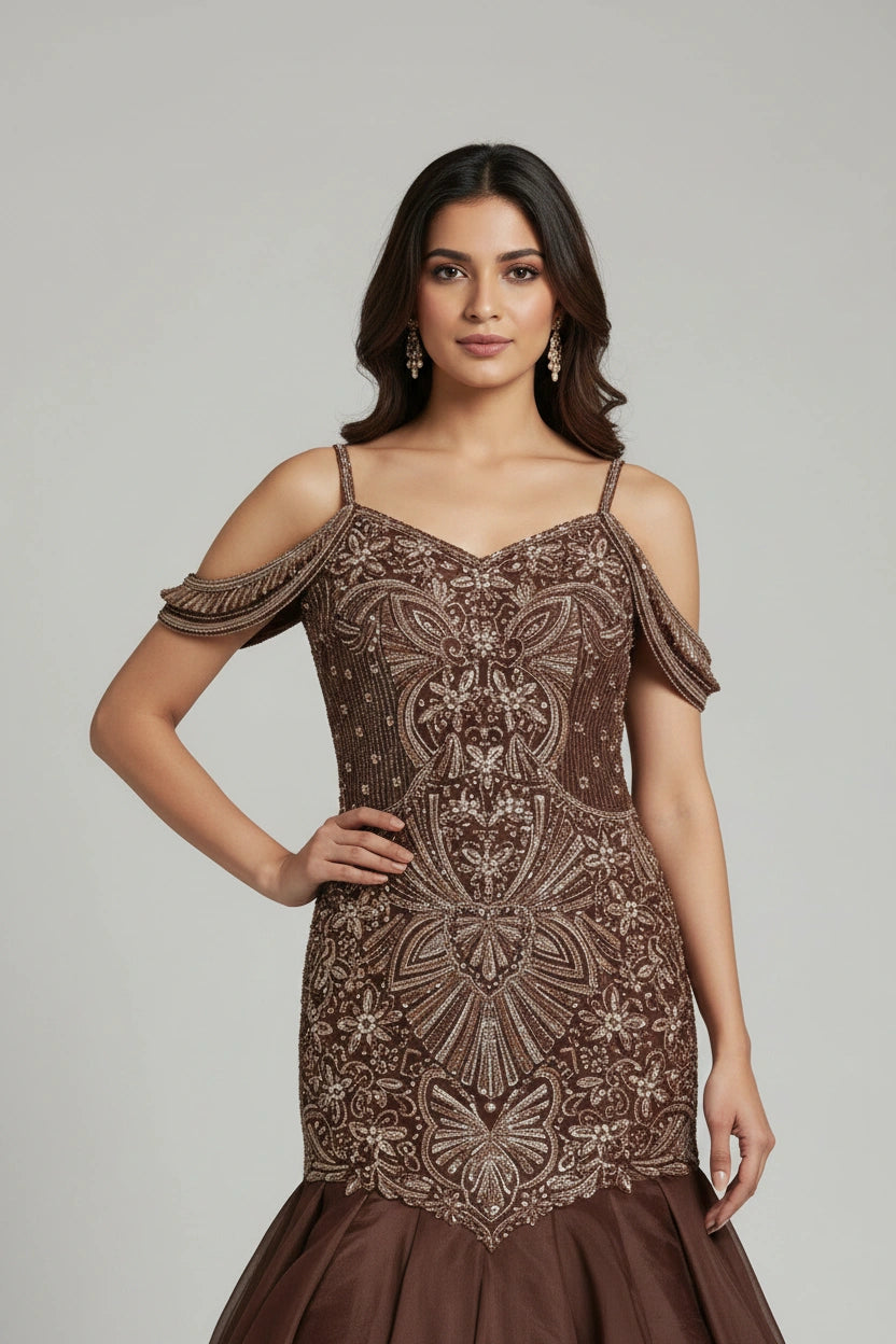 Premium Tissue Suit Gown - View 2 | Rangoli