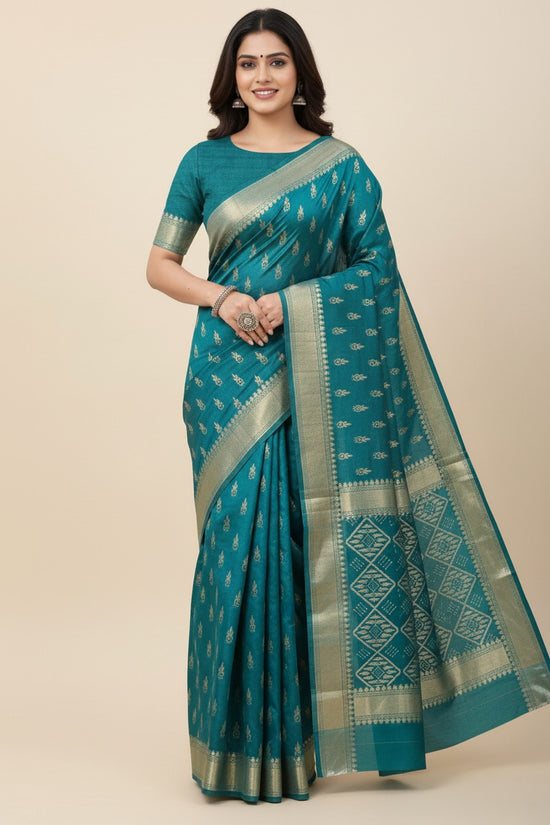 Handcrafted Pure Tussar Silk Printed Saree - Mustard | Rangoli