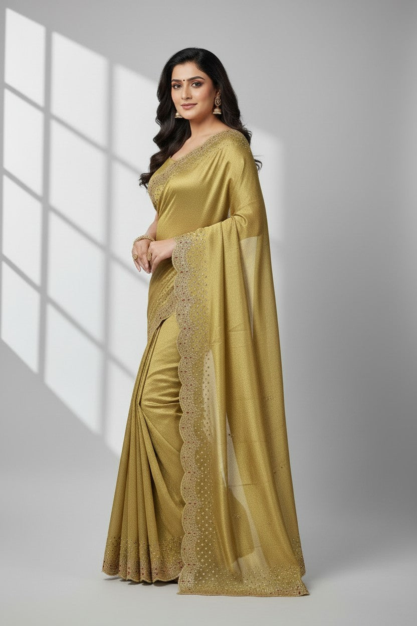 Handcrafted Tissue Embroidery Saree - Rangoli Sarees