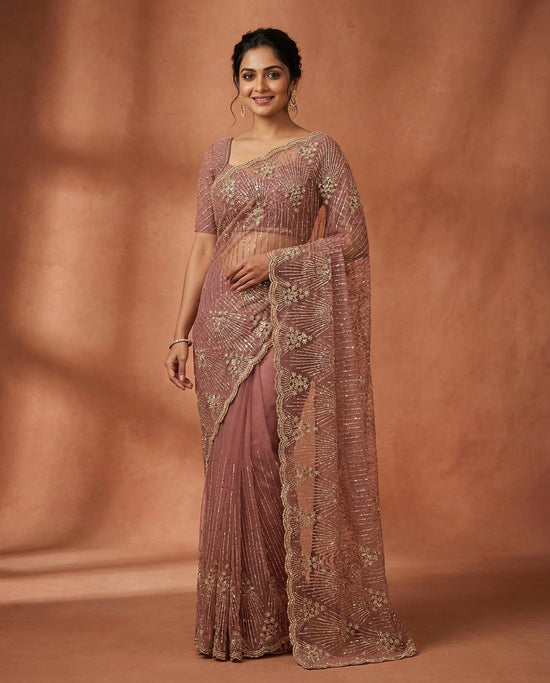 Net Embroidered Saree — photo 2 of 4