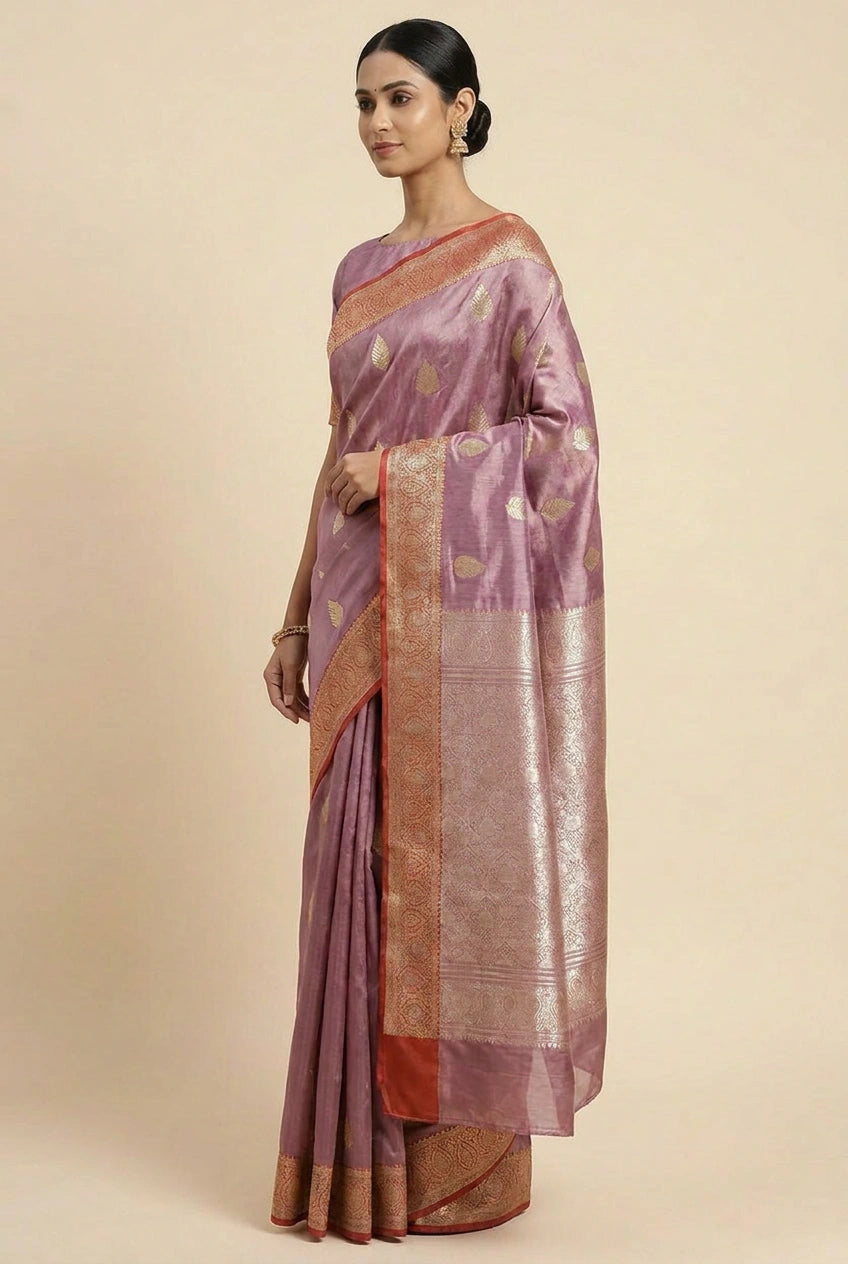 Tissue Banarasi Saree with Light Tissue for Sangeet Floor