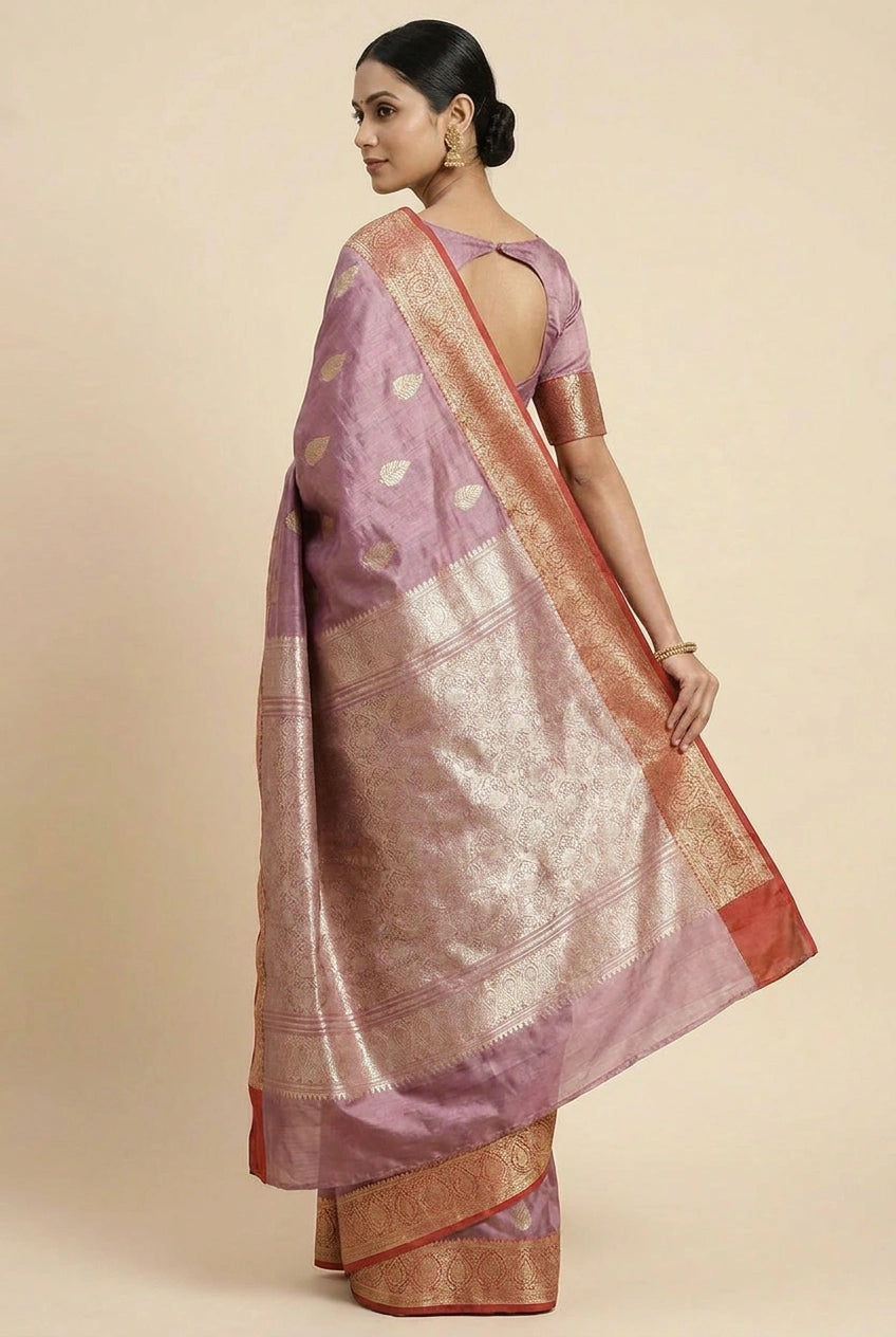 Tissue Banarasi Saree with Light Tissue for Sangeet Floor