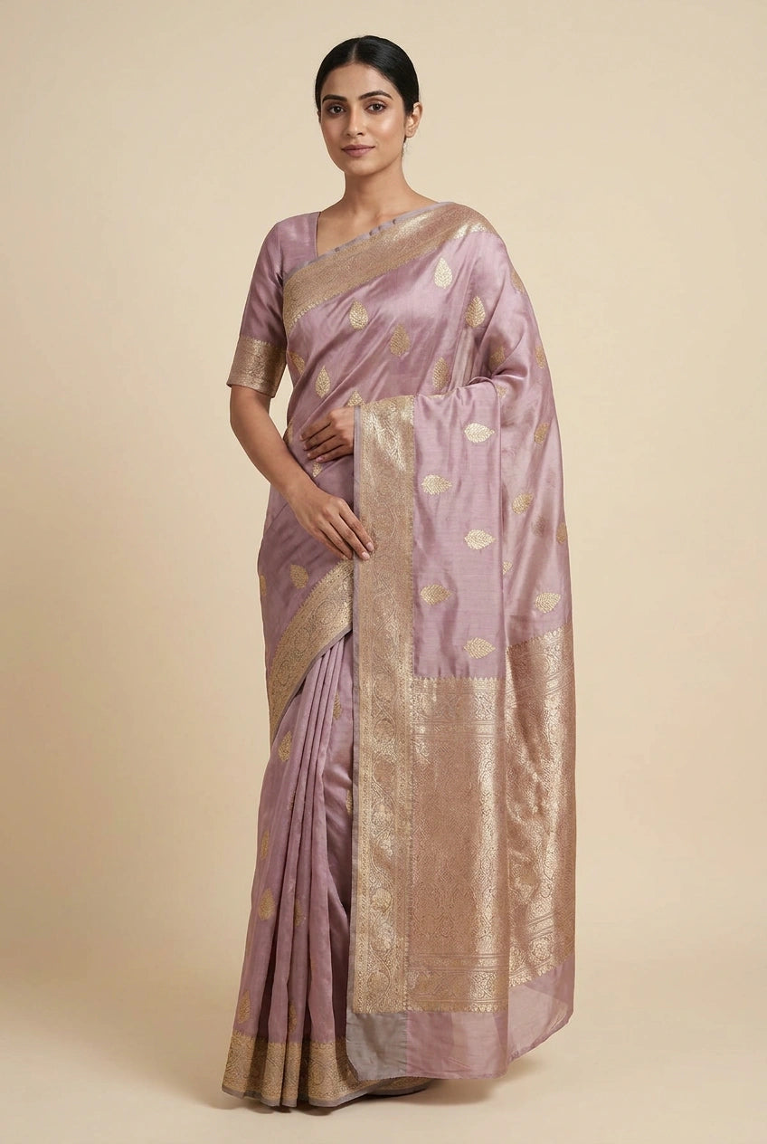 Tissue Banarasi Saree with Light Tissue for Sangeet Floor
