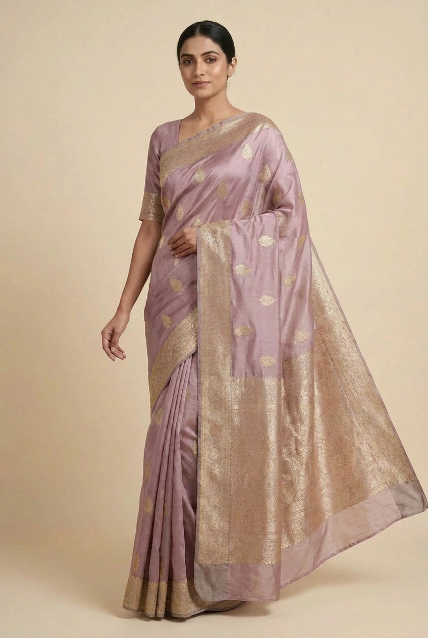 Tissue Banarasi Saree with Light Tissue for Sangeet Floor