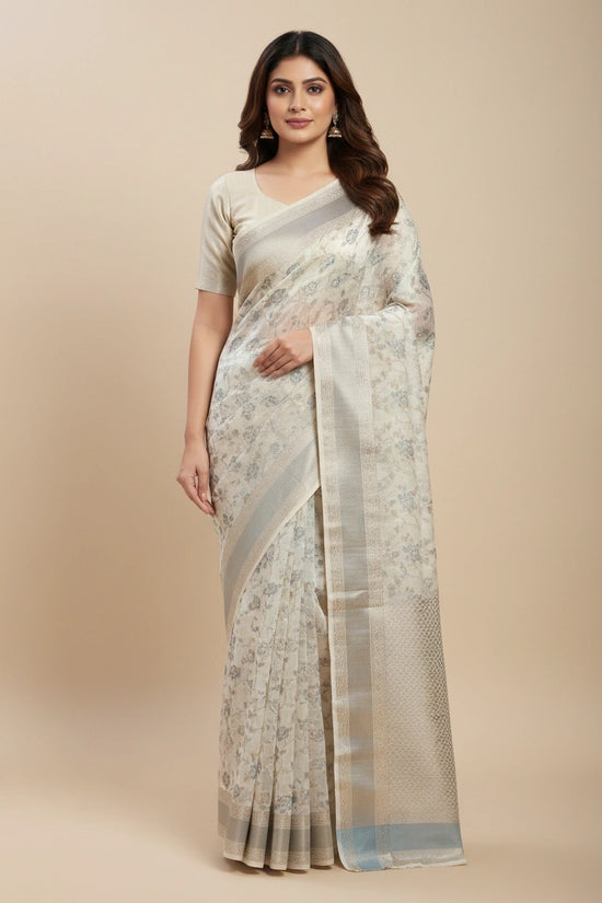 Heritage Zari Cotton Banarasi Saree - Rangoli Sarees