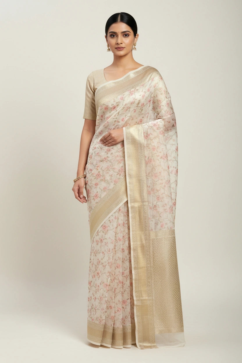 Heritage Zari Cotton Banarasi Saree - cotton Indian ethnic wear by Rangoli