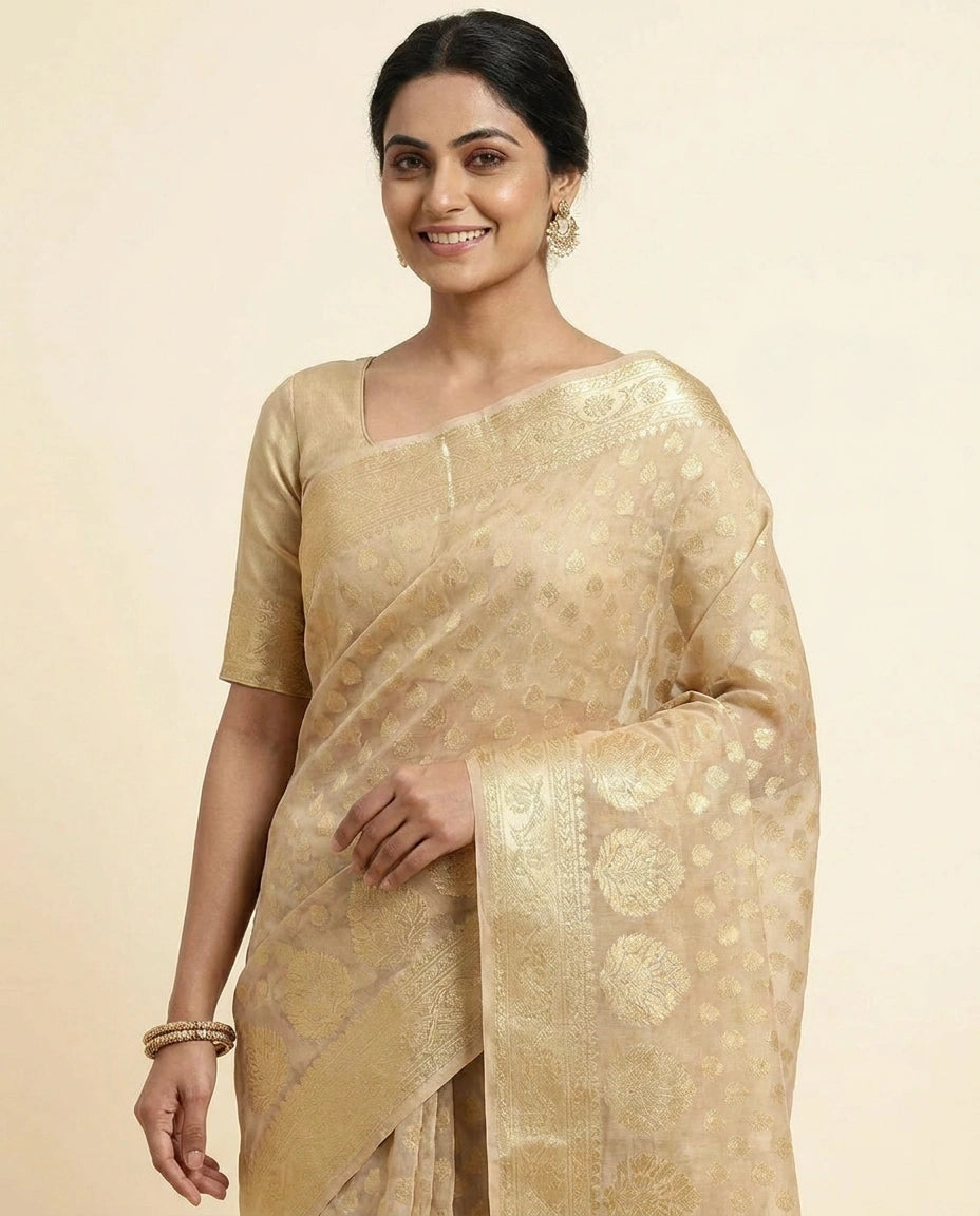 Cotton Banarasi Saree - Rangoli India