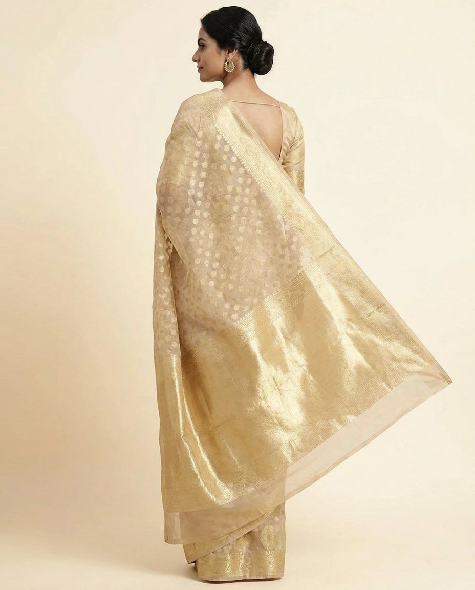 Cotton Banarasi Saree - Rangoli India