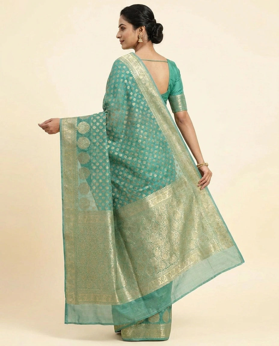 Cotton Banarasi Saree - Rangoli India