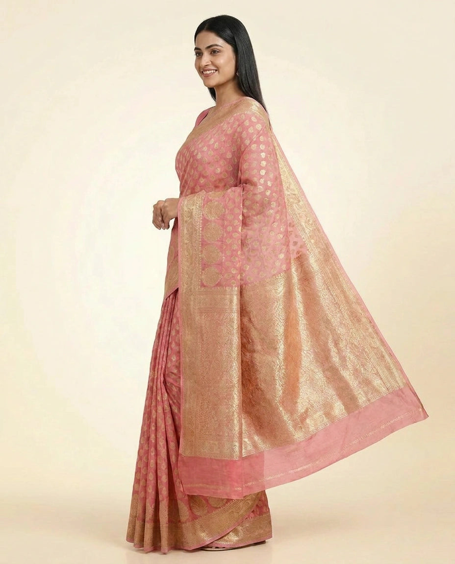 Cotton Banarasi Saree - Rangoli India