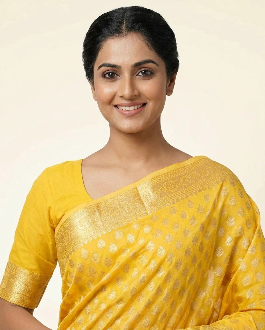 Cotton Banarasi Saree - Rangoli India