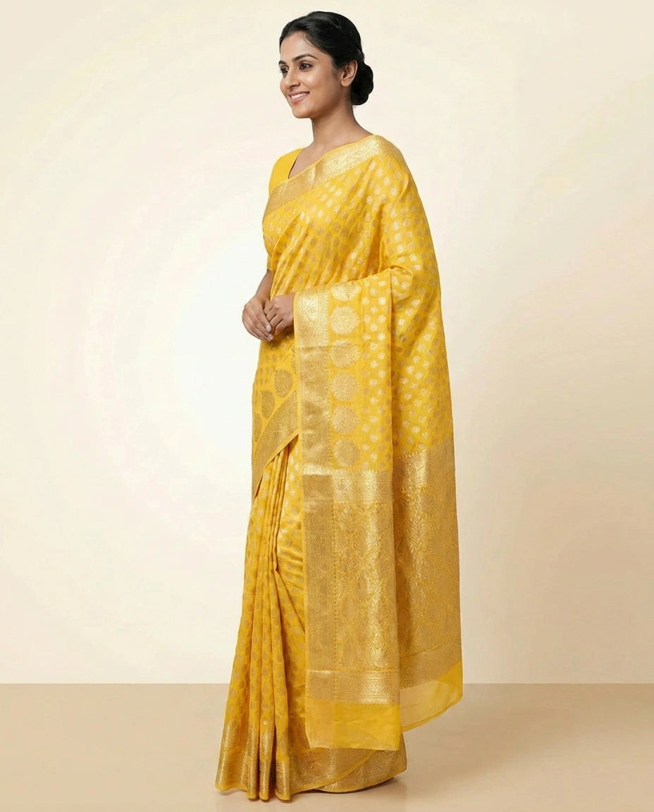 Cotton Banarasi Saree - Rangoli India