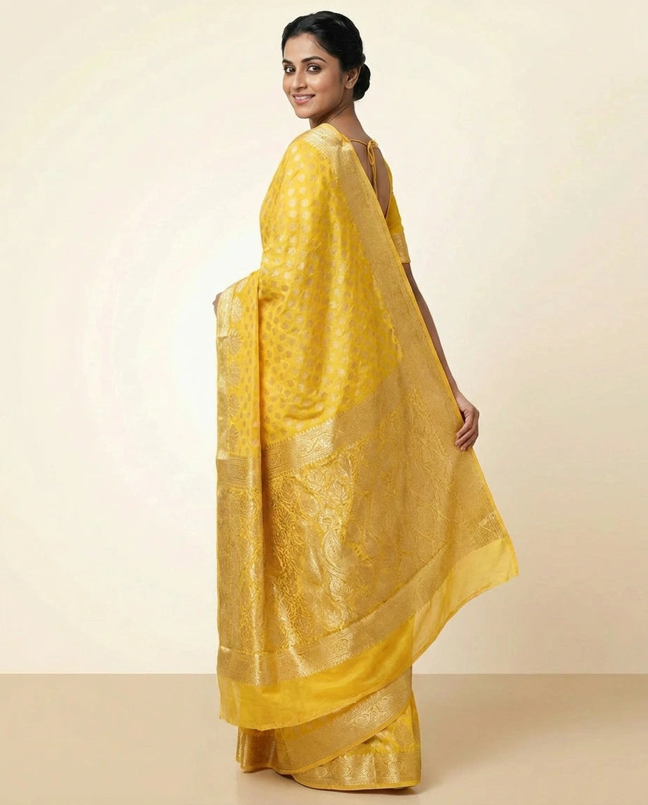 Cotton Banarasi Saree - Rangoli India