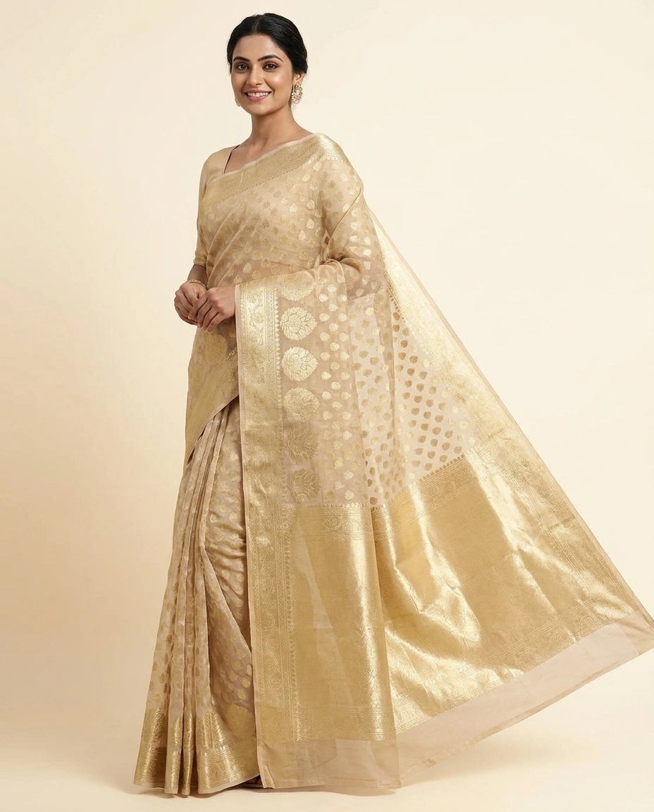 Cotton Banarasi Saree - Rangoli India