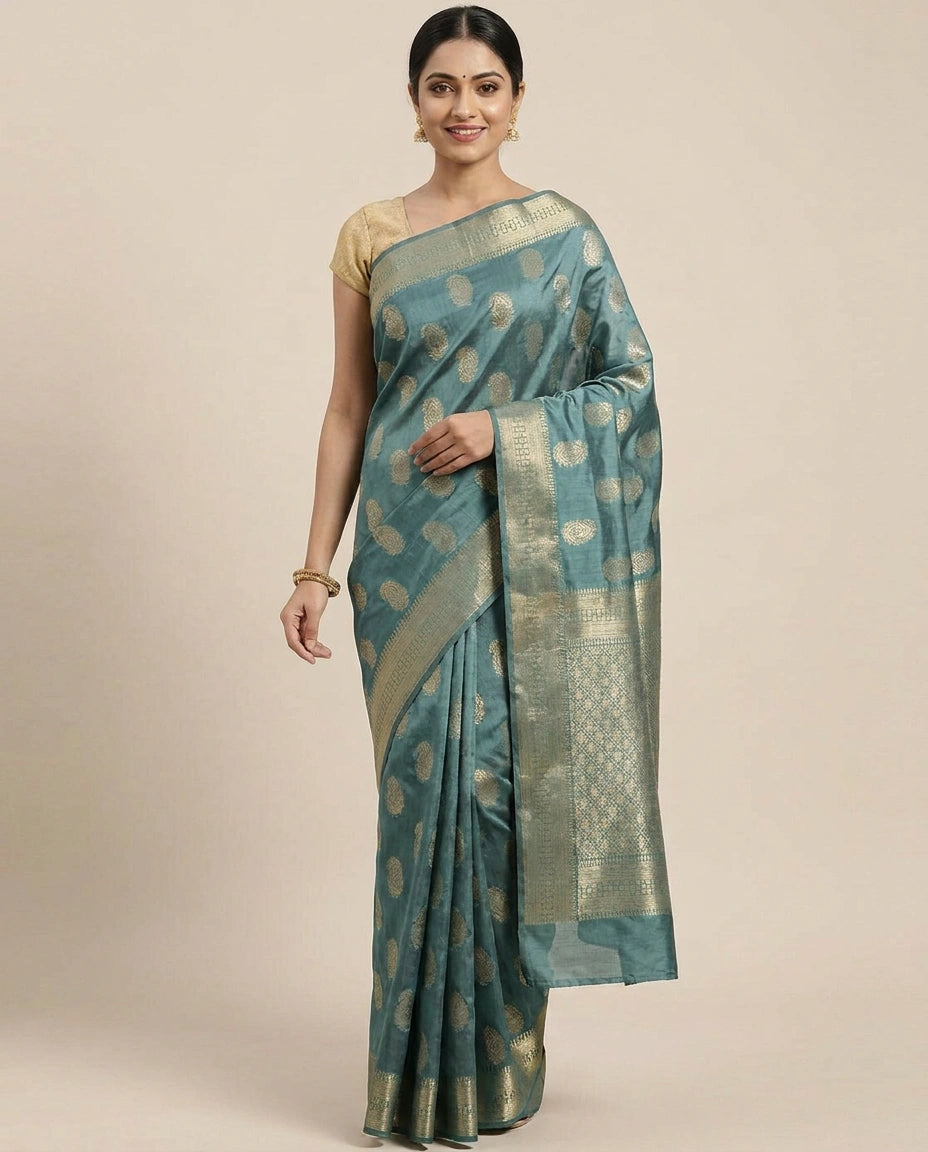 Chiniya Silk Banarasi Saree - Rangoli India