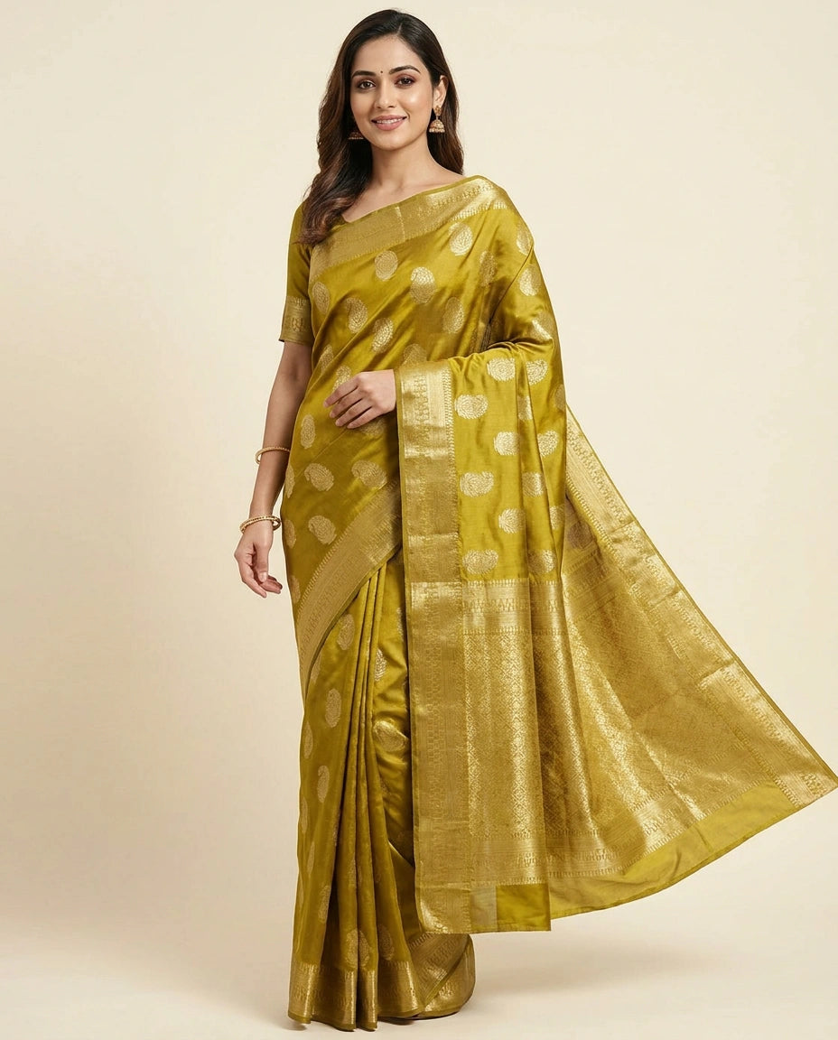 Chiniya Silk Banarasi Saree - Rangoli India