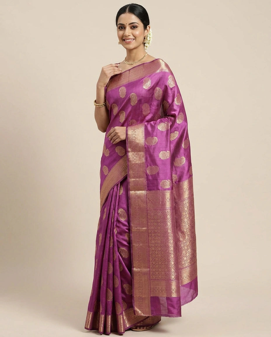 Chiniya Silk Banarasi Saree - Rangoli India