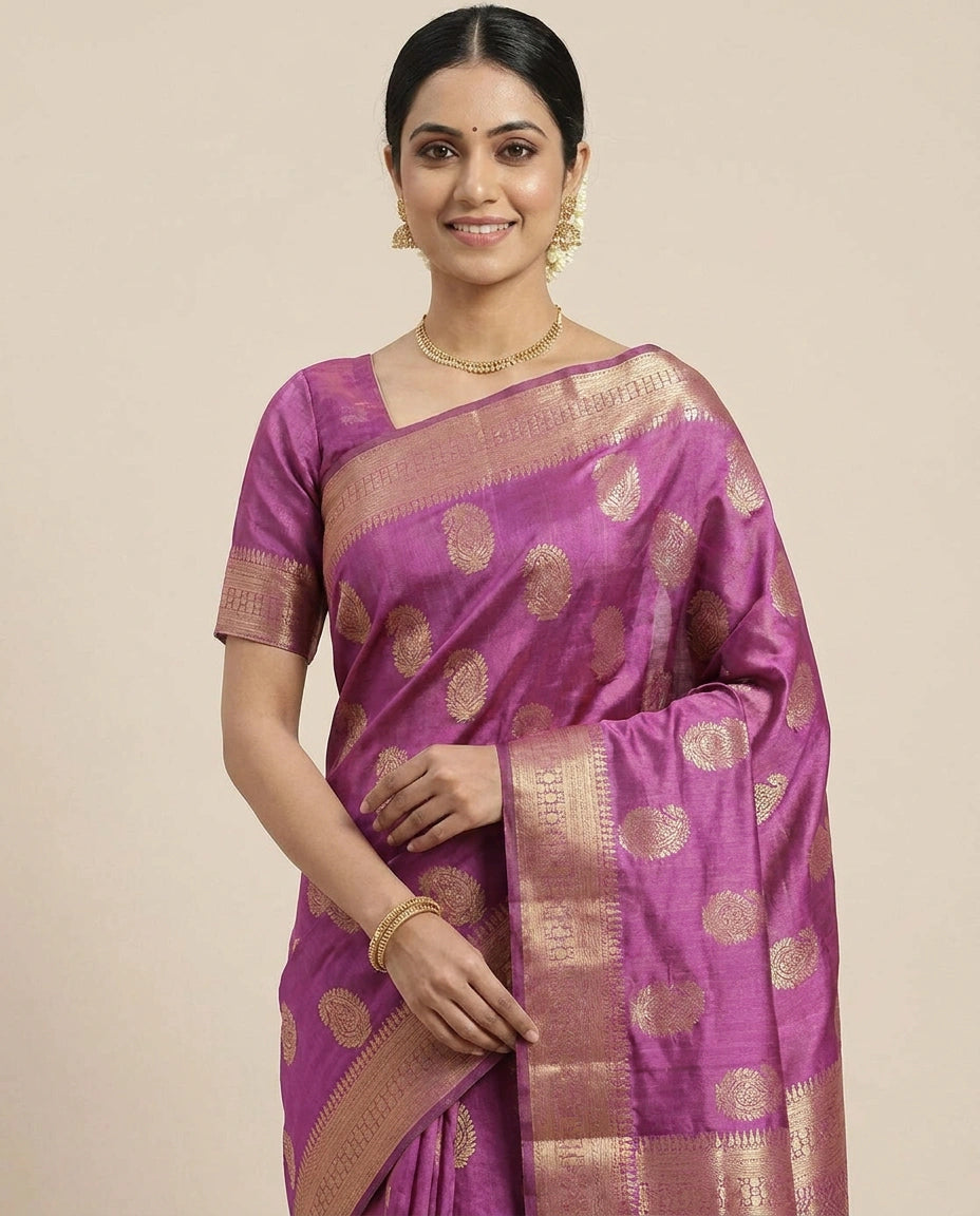 Chiniya Silk Banarasi Saree - Rangoli India
