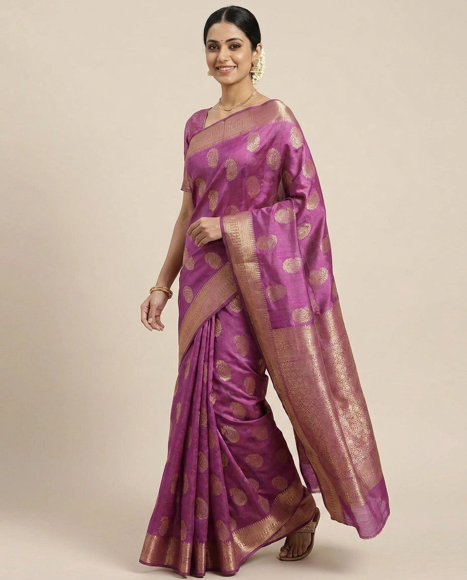 Chiniya Silk Banarasi Saree - Rangoli India