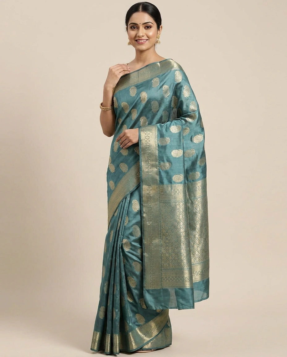 Chiniya Silk Banarasi Saree - Rangoli India