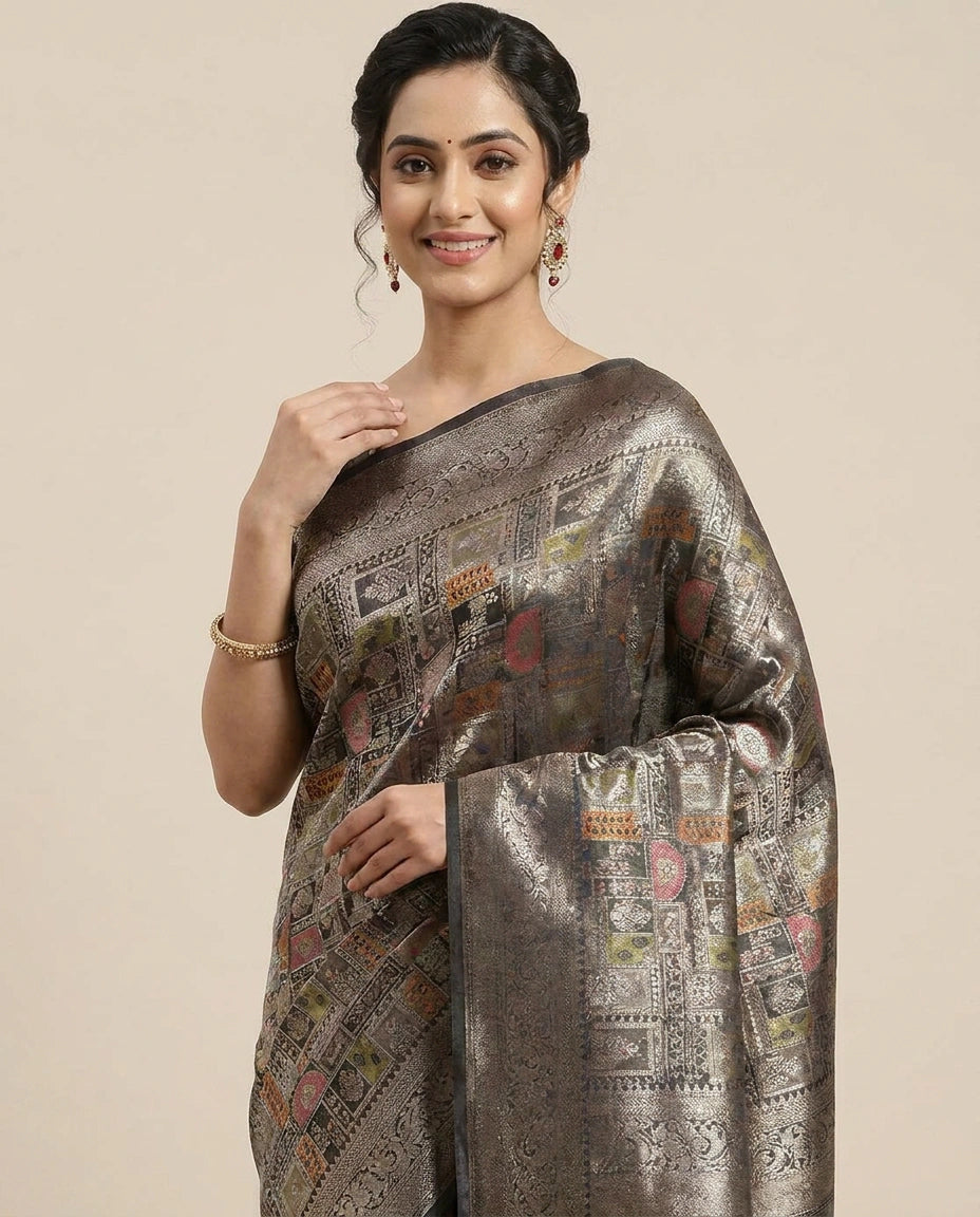 Mashru Silk Banarasi Saree - Rangoli India