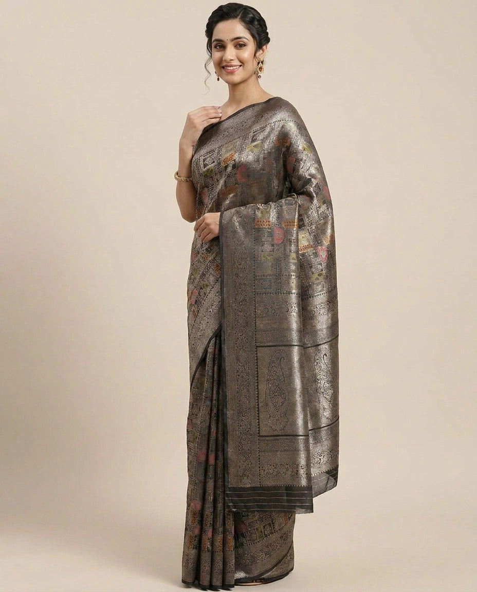 Mashru Silk Banarasi Saree - Rangoli India
