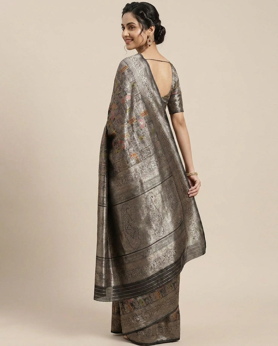 Mashru Silk Banarasi Saree - Rangoli India