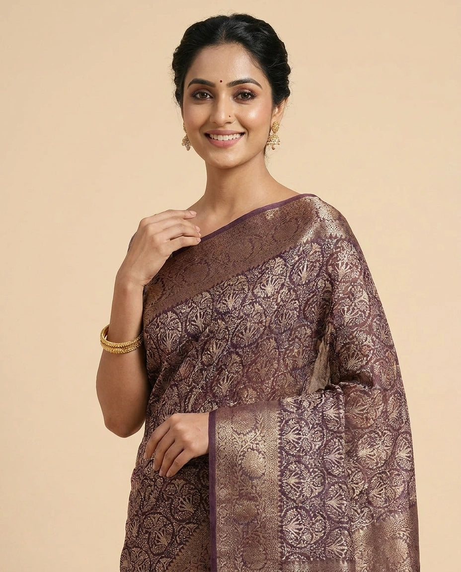 Printed Chanderi Saree - Rangoli India