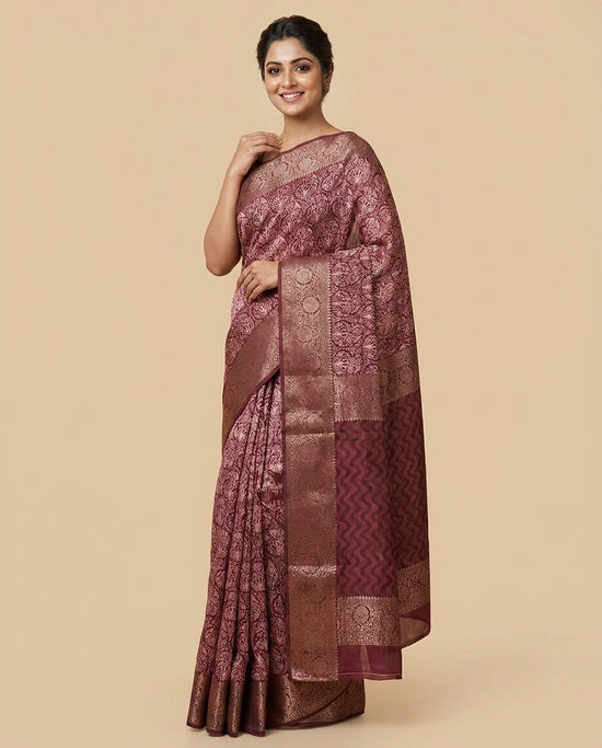 Printed Chanderi Saree - Rangoli India