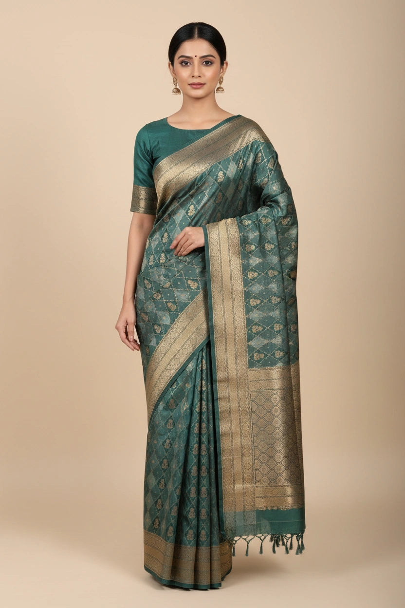 Handcrafted Pure Silk Katan Assamese Silk Saree - Mauvish Pink | Rangoli
