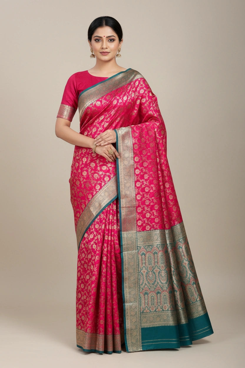 Artisan Silk Katan Assamese Silk Saree - Rangoli Sarees