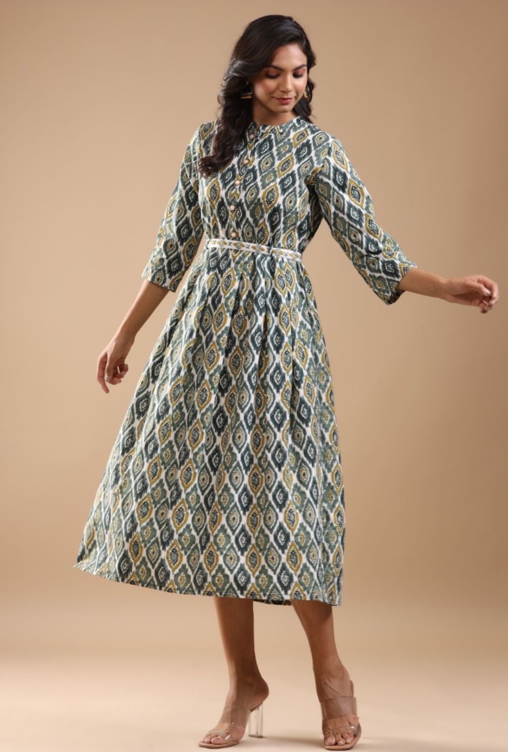 Green A-Line Kurti