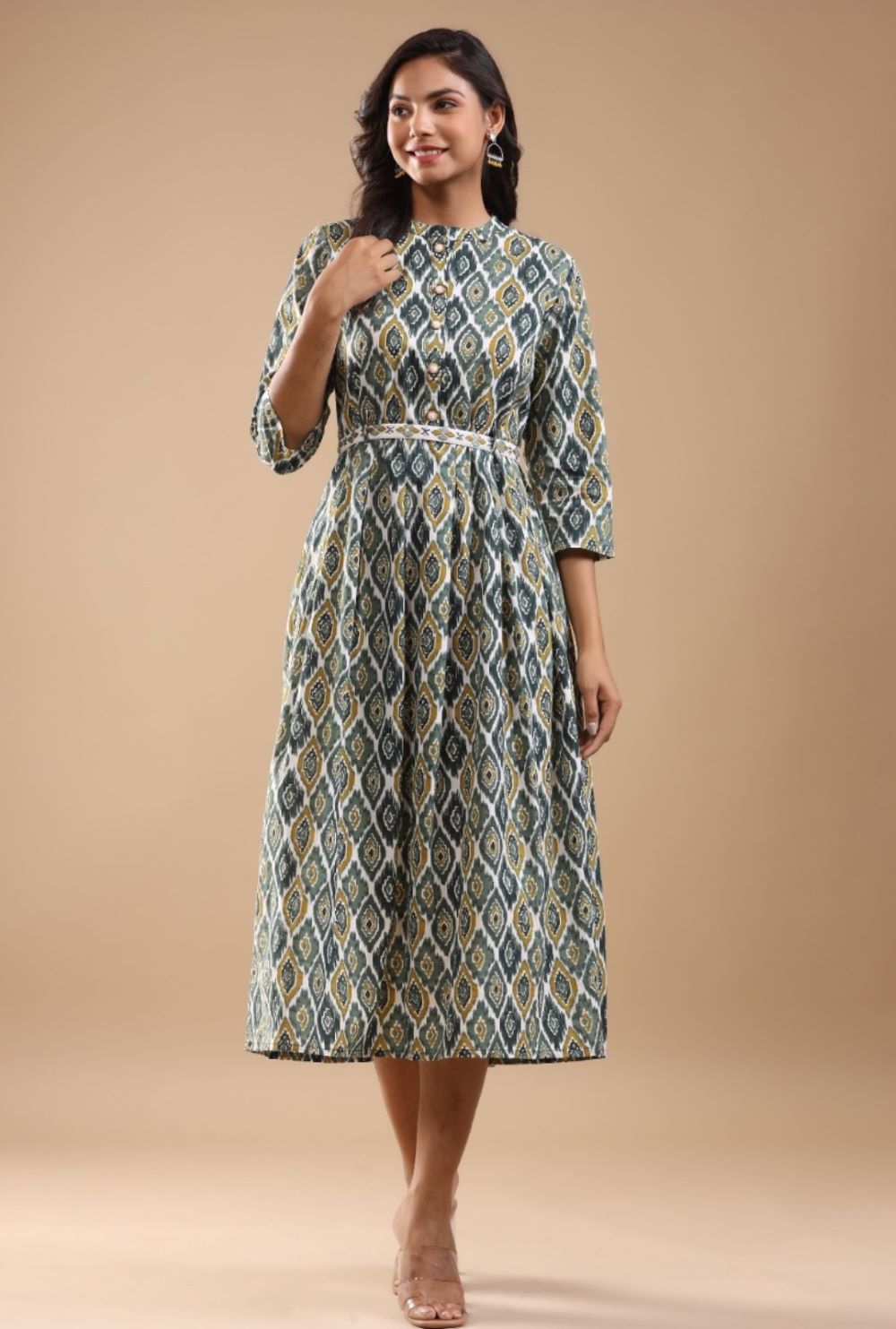 Green A-Line Kurti