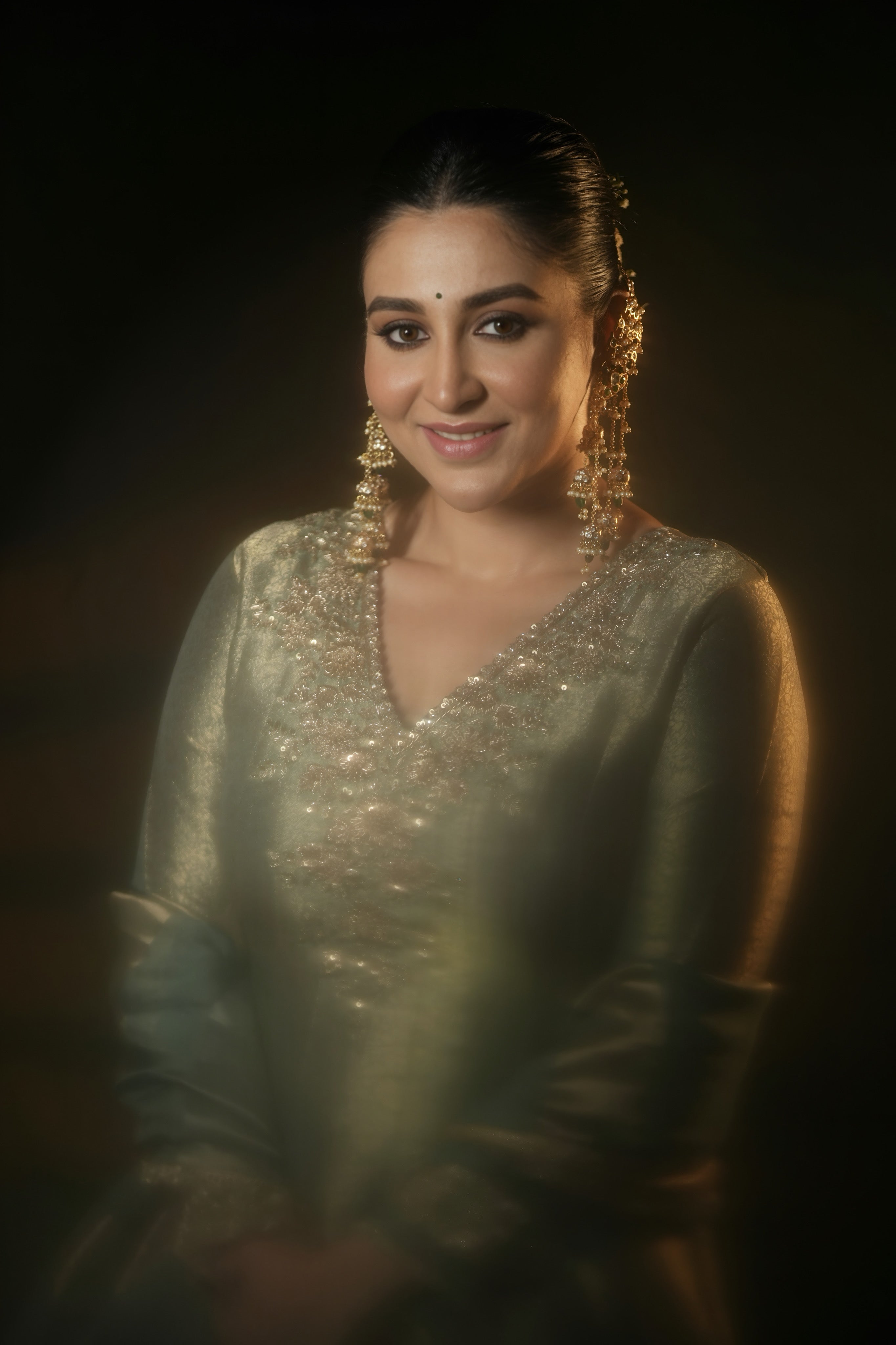 Turquoise Embellished Designer Anarkali Set – Occasion Wear