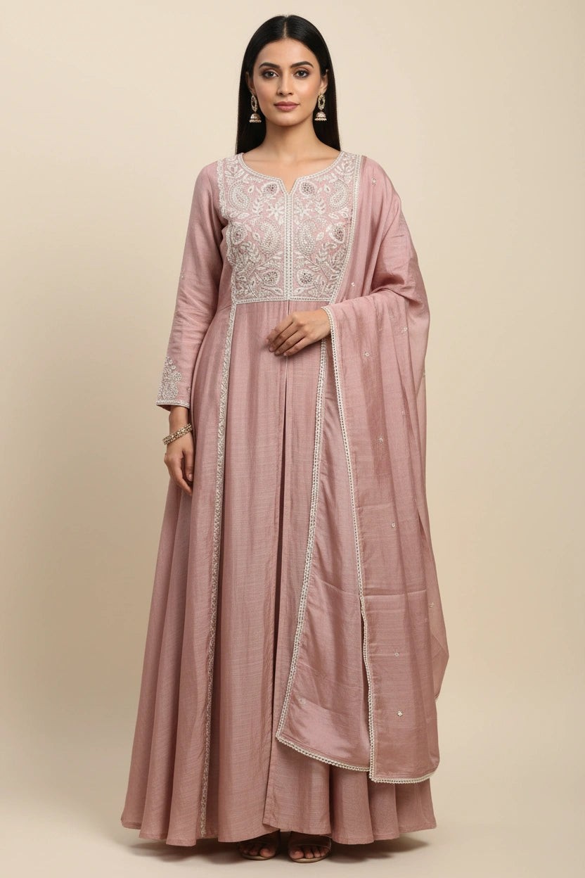 Flattering Cotton A-Line Suit - Rangoli Sarees
