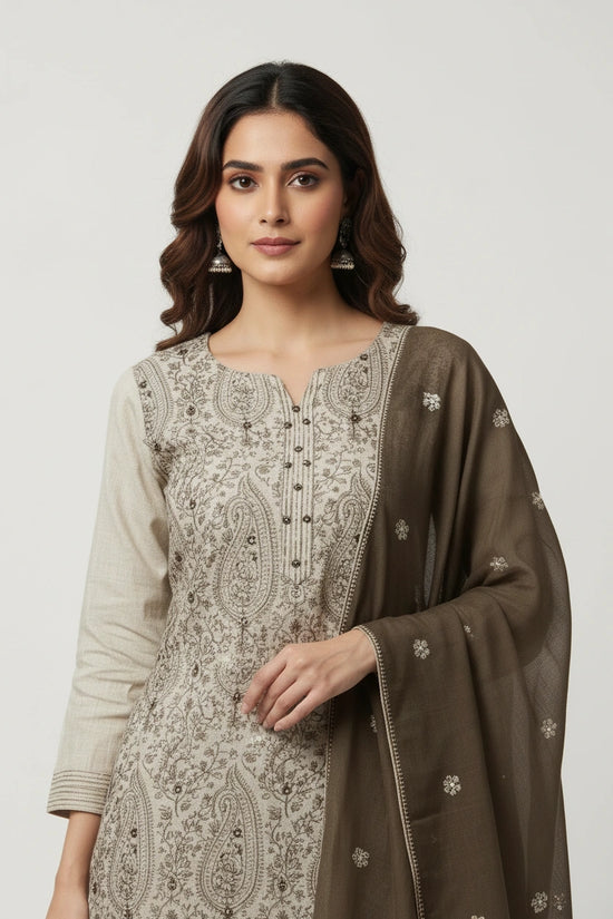Refined Cotton Straight Suit - Rangoli Sarees