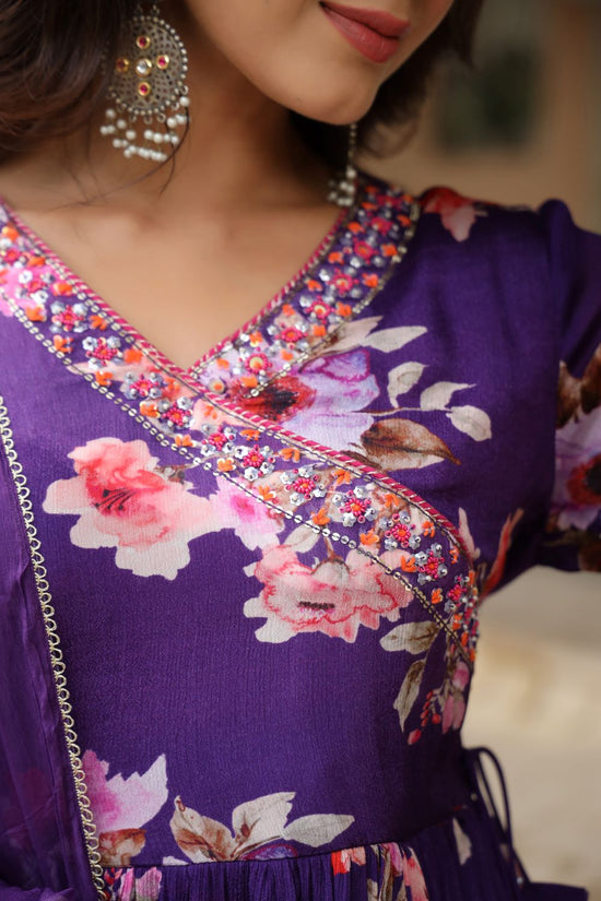 Purple Sharara Suit Set